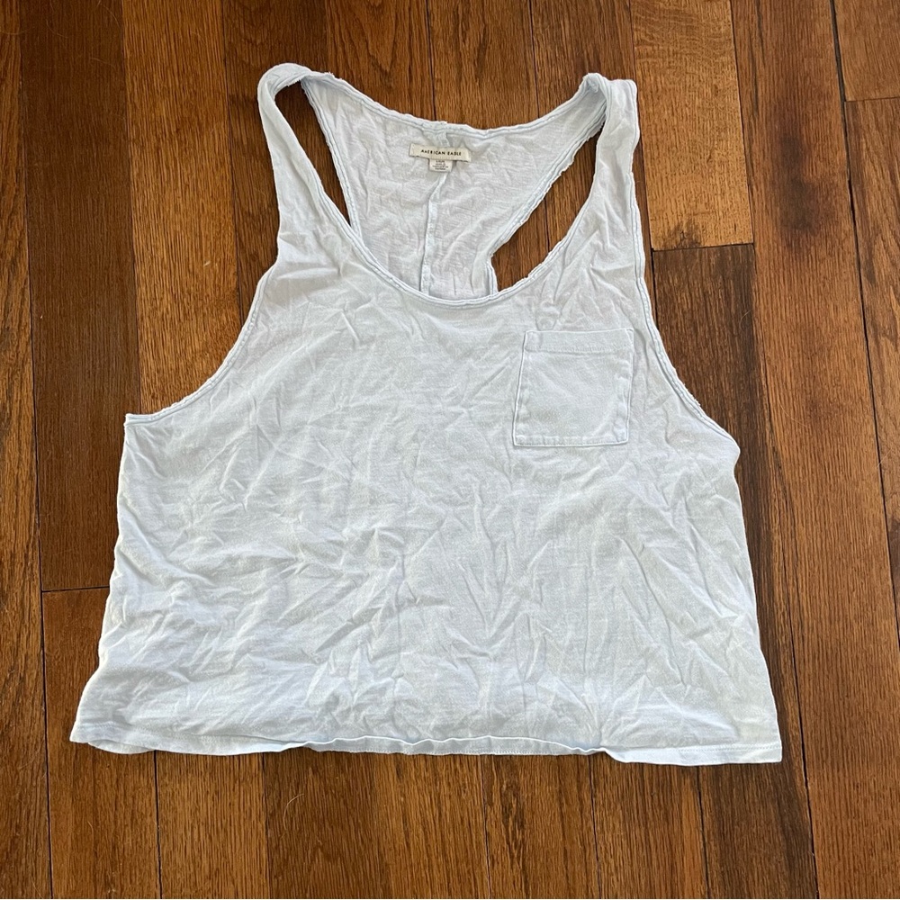 American Eagle Outfitters Baby Blue Tank Top